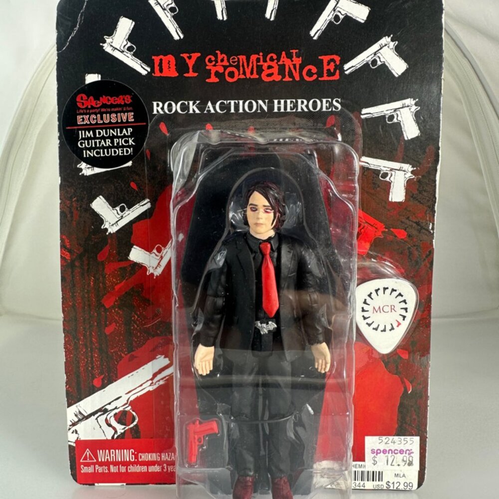 Gerard Way 2005 My Chemical Romance Rock Action Figure With Coffin And Gun NIB